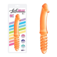LUST JELLY DOUBLE DONG 9.5" - ORANGE